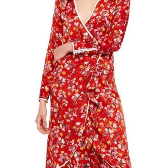 NWT Free People Covent Garden Floral Size 4 Wrap Dress - Picture 2 of 7